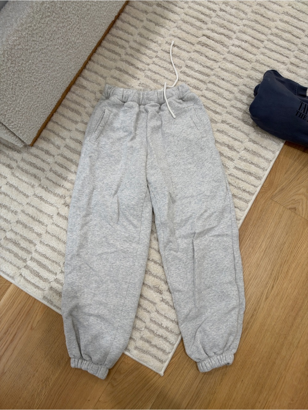 Abercrombie Sunday Best Gray Drawstring Fleece Jogger Pants